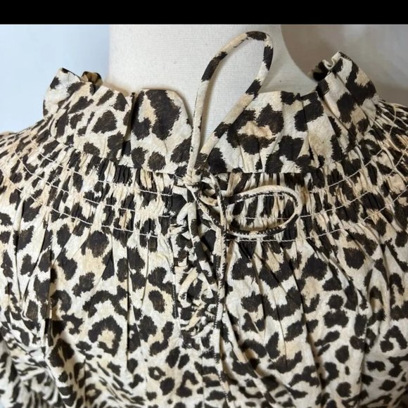 J Crew Leopard Print Long Sleeve Dress LT NWOT #BL023 - Picture 8 of 9